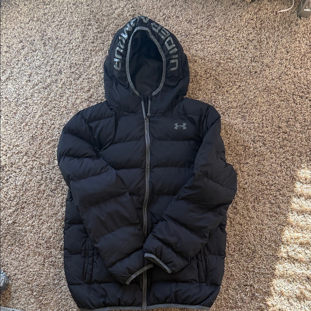 Under Armour Black Hooded Puffer Jacket
